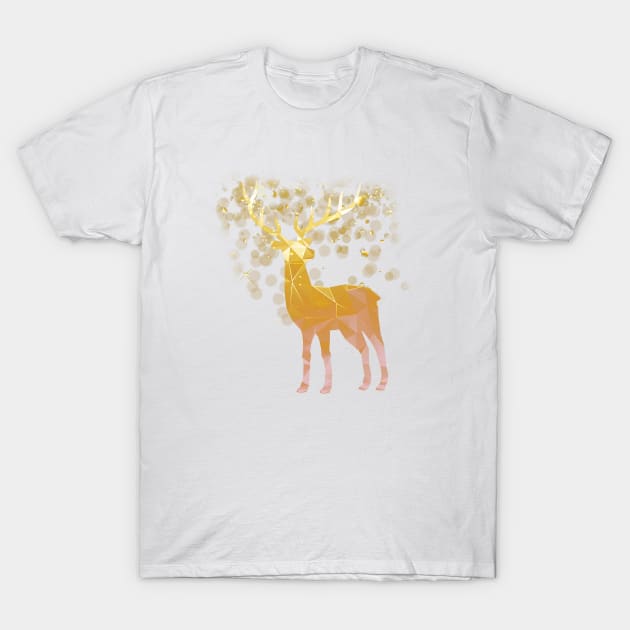 Golden deer T-Shirt by awdio